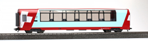 BEMO H0m 3289 126 RhB Panoramawagen "Glacier Express" Typ Bp / 2 Klasse 2537 Epoche VI